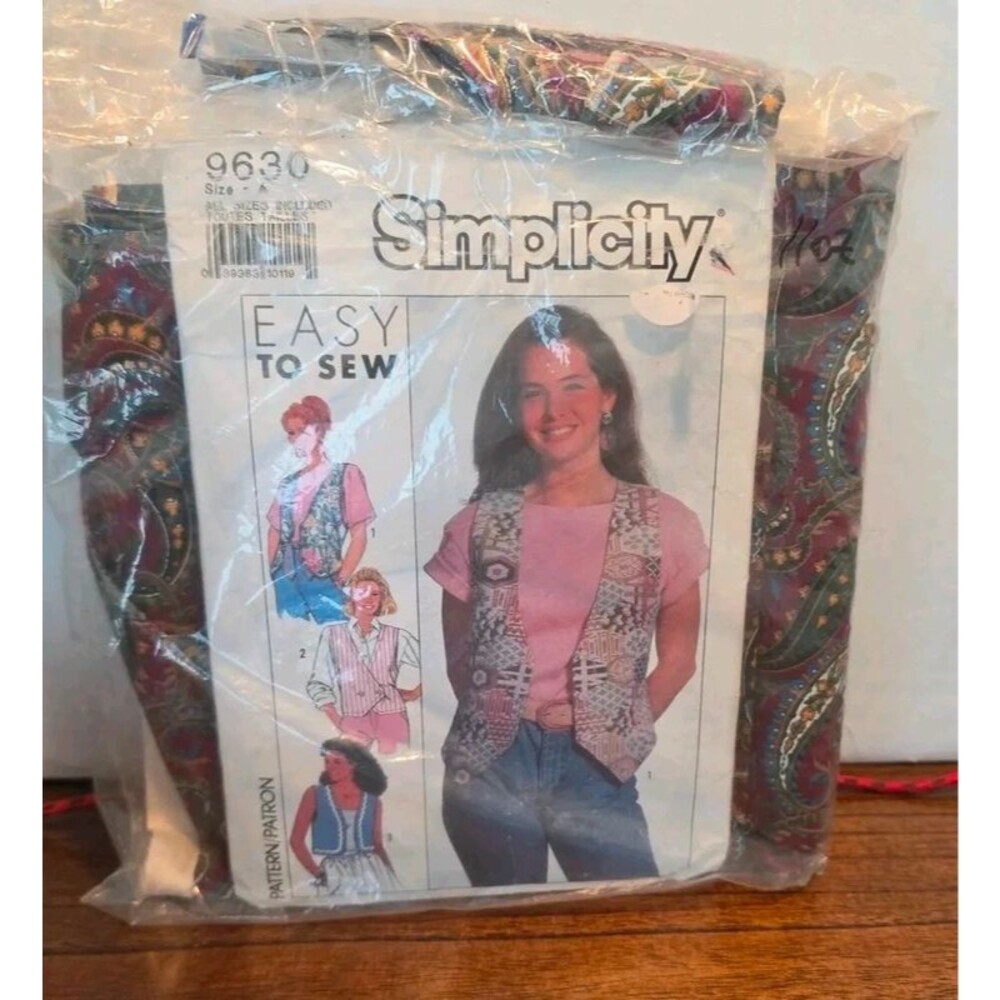 Simplicity 9630 Sewing Pattern Vest Top Skirt Size 6-12 With Fabric Material Kit